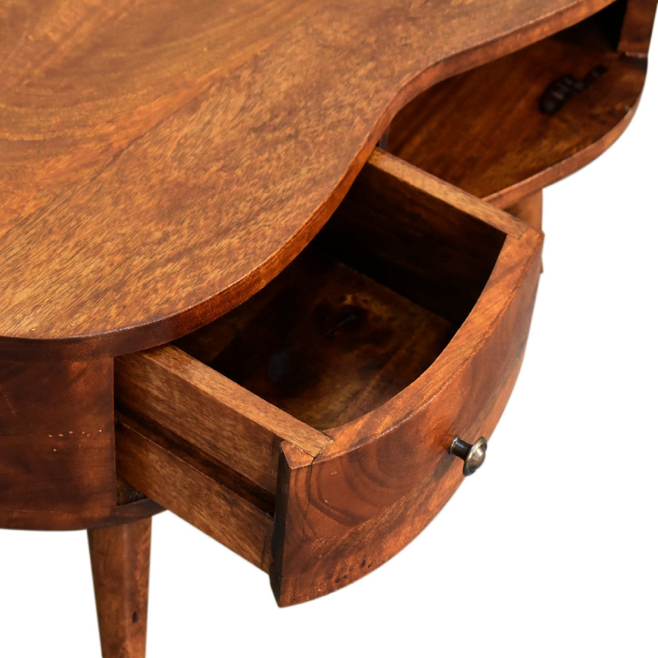 Solid Wood Mini Chesnut Wave Coffee Table