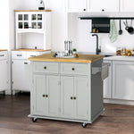 Microwave Island With Storage, Drawers
