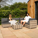 Rattan Modular 7 Piece Furniture Set - Grey | Grey