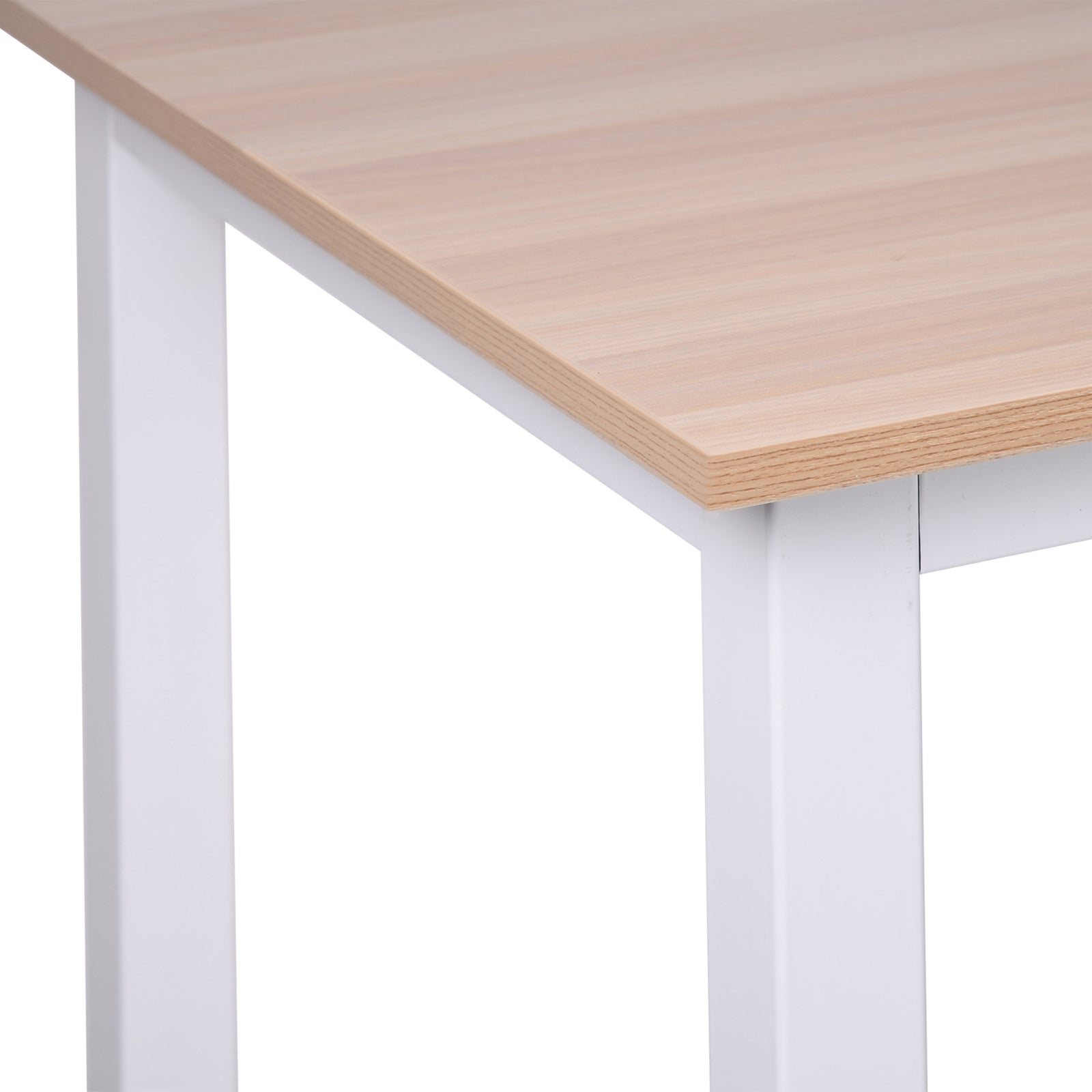 Computer Desk Dining Table Writing Table With Metal Frame | White