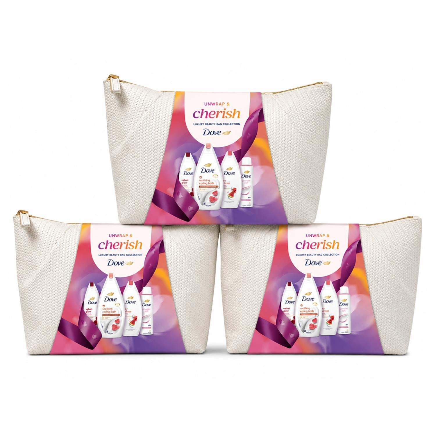 Unwrap And Cherish Gift Set For Her With Beauty Bag, 4 Piece | Set of 3