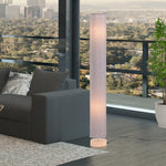 Tall Floor Lamp Lighting With Fabric Shade For Bedroom | One Size | Gray