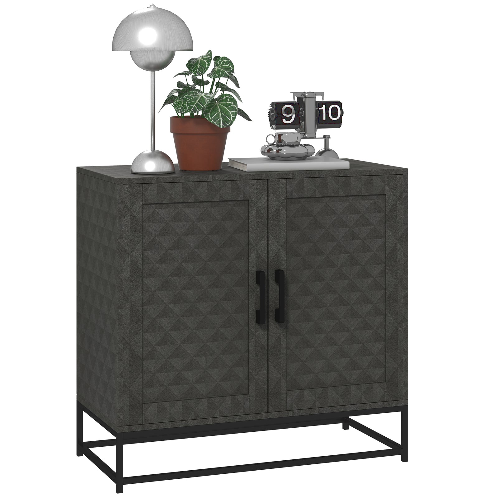 Modern Storage Cupboard With Adjustable Shelf 2 Doors | One Size | Gray