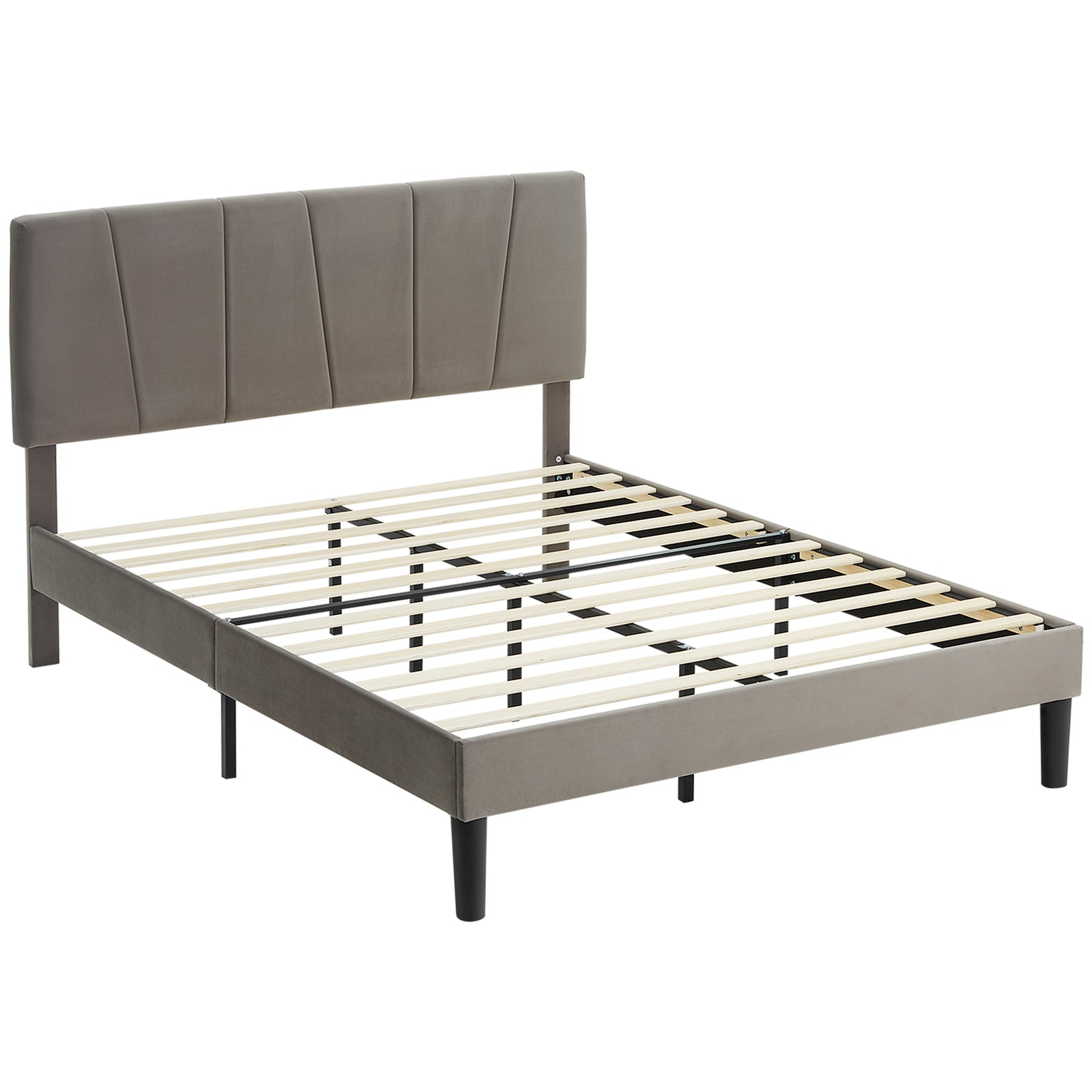 Double/king Bed Frame With 5 Level Adjustable Headboard | Double