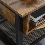 Media Stand For 45" Tvs W/ Shelves Cable Holes