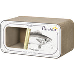 2 In 1 Cat Scratching Board, Cardboard Cat House With Catnip