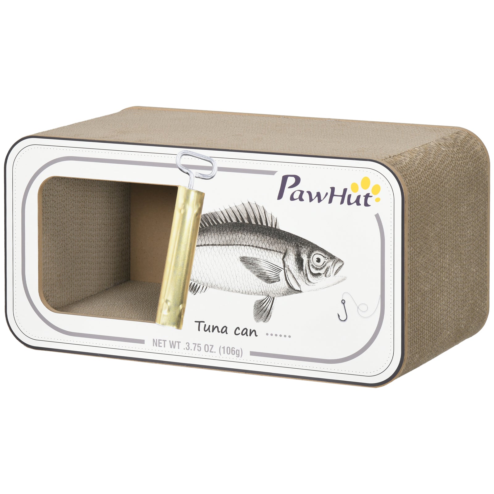 2 In 1 Cat Scratching Board, Cardboard Cat House With Catnip