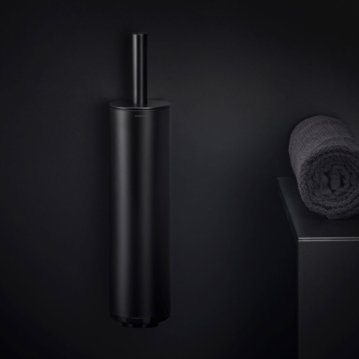 Toilet Brush, Black Matt, Freestanding Or Wall-mounted. Collection Bwc