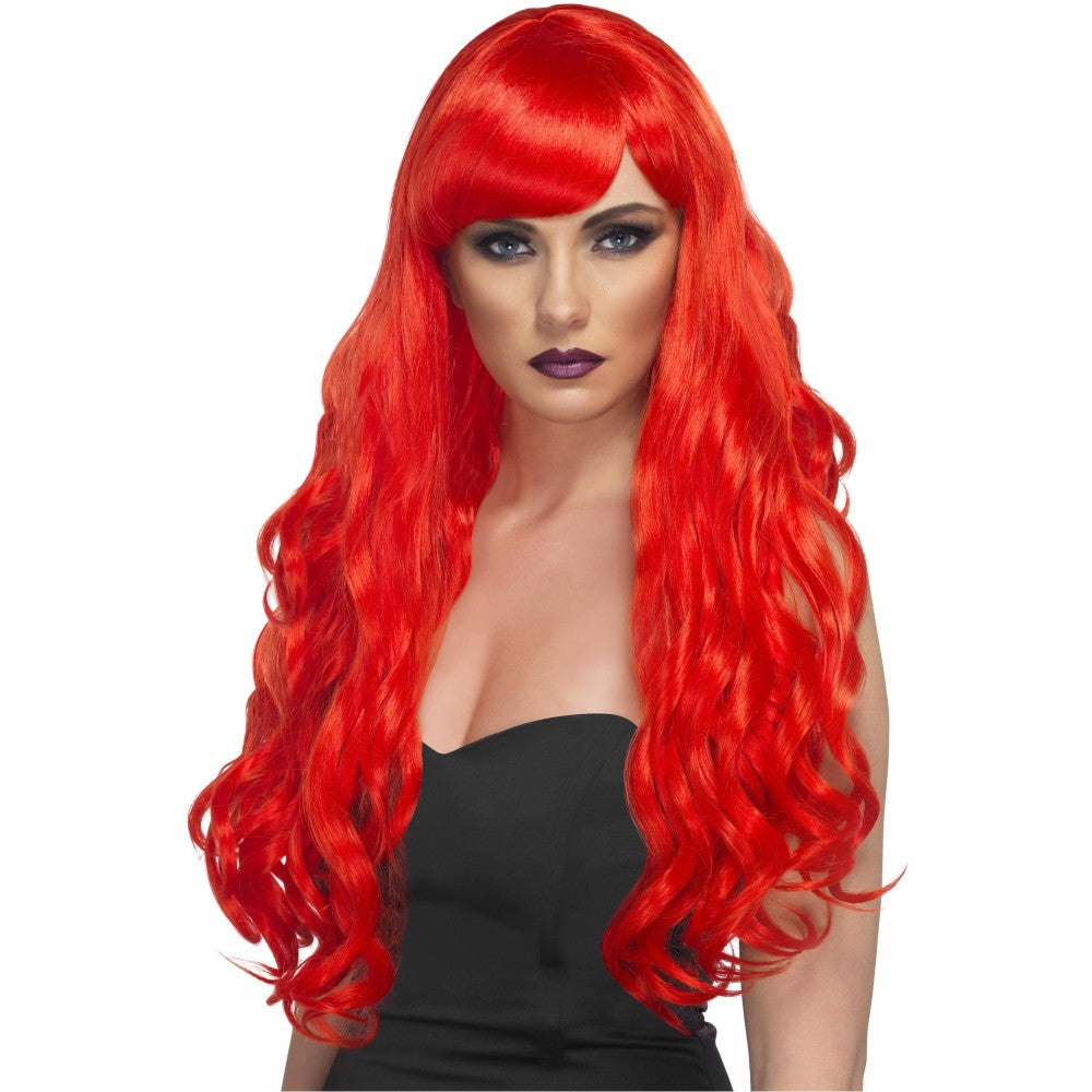 Desire Long Curly Wig With Fringe | Red