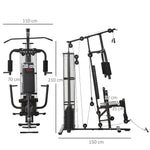 Multifunction Home Gym Weight Training Workout Station | Black