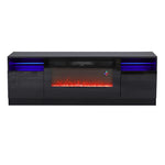 Recessed Electric Fireplace Tv Stand With Remote Control | Black