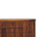 Solid Mango Wood, 3 Drawers, Dark Brown