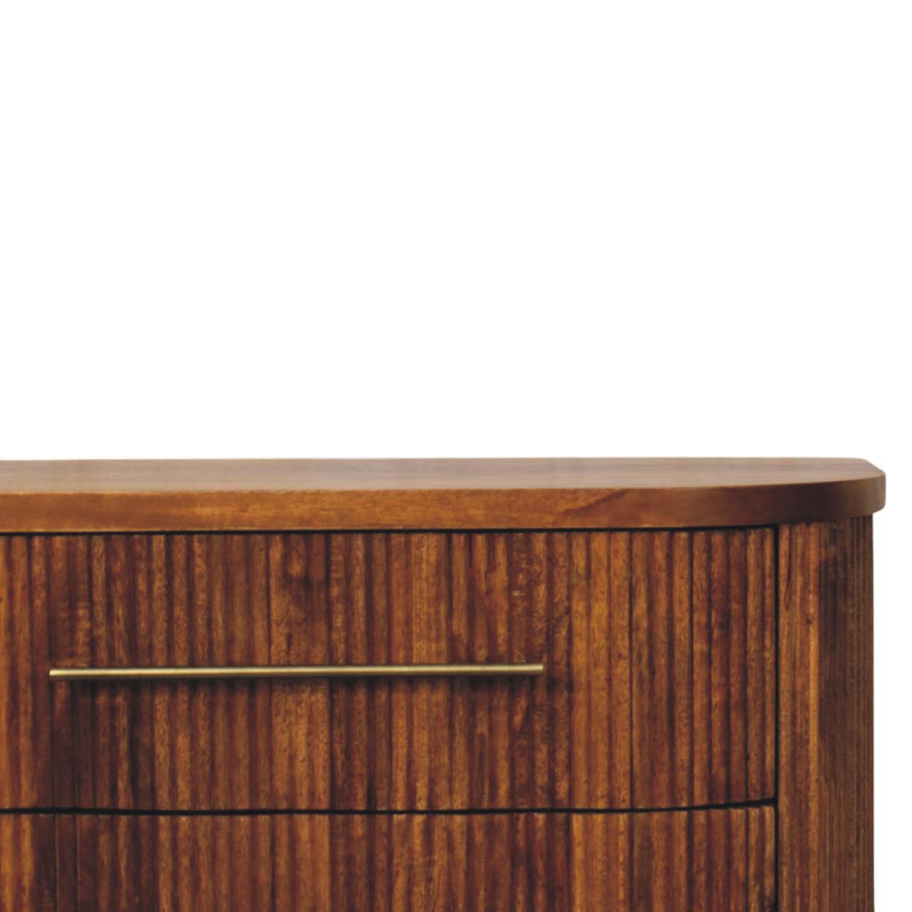 Solid Mango Wood, 3 Drawers, Dark Brown