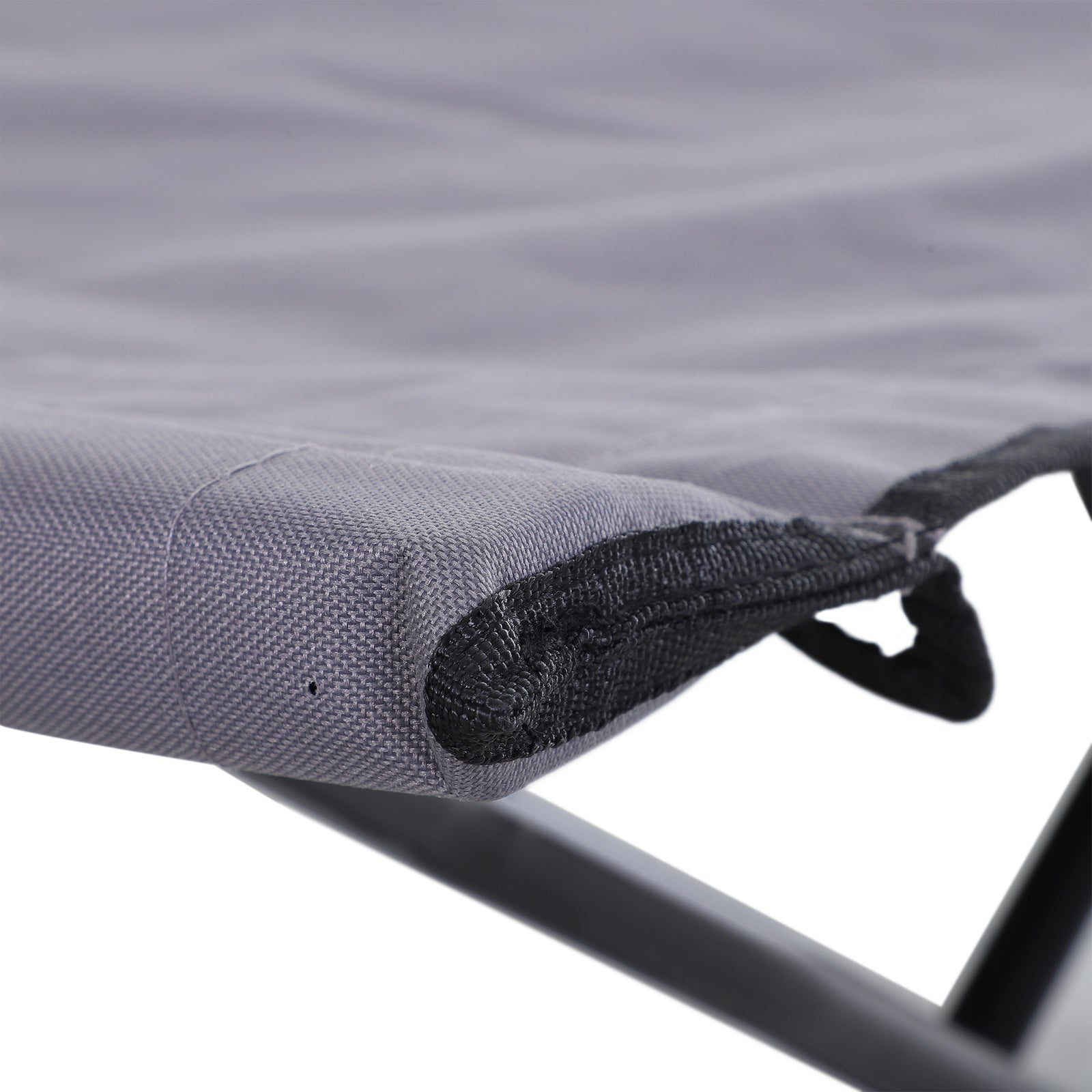 Double Camping Folding Cot Outdoor Portable Sleeping Bed | Gray