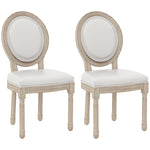Dining Chairs Set Of 2 Pu Leather Upholstered Kitchen Chairs