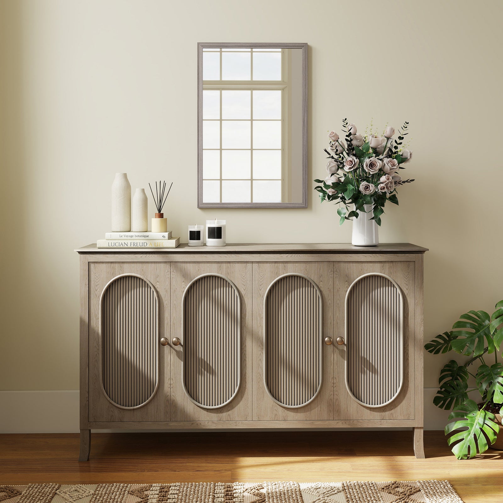 60x40cm Wall Bathroom Mirror For Home Decor, Vanity Mirror | Grey