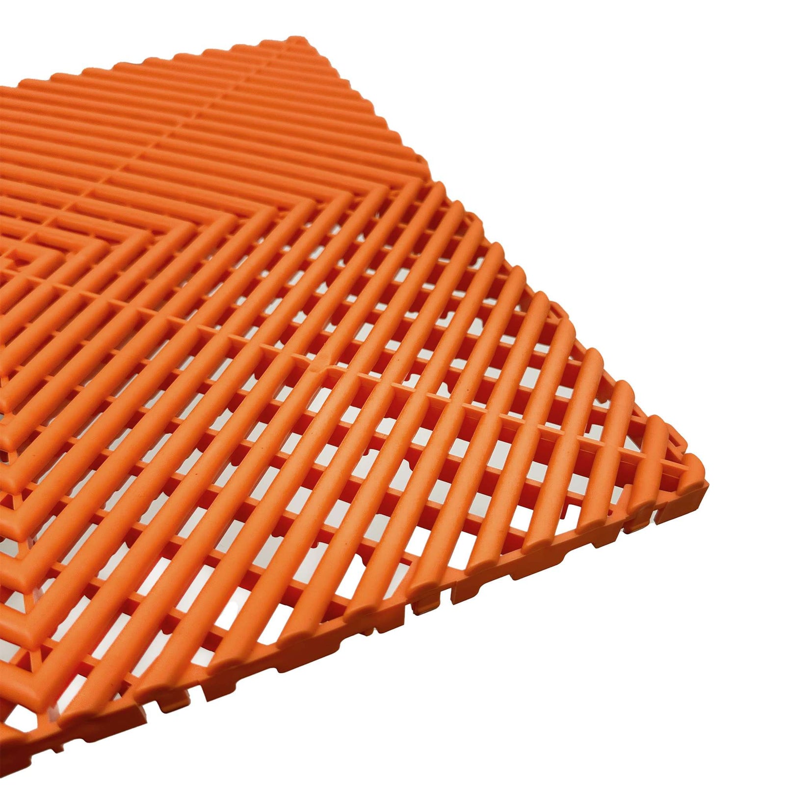 Heavy Duty Vented Garage Interlocking Floor Tiles | Orange