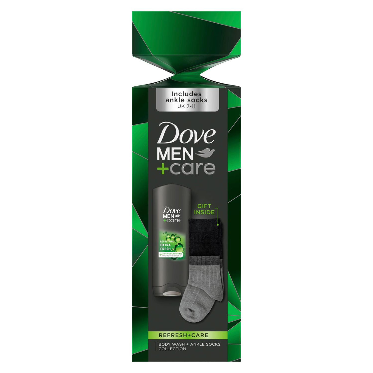 Refresh And Care Face And Body Wash With Socks Gift Set For Him | Set of 2