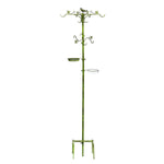 Antique-style Metal Dining Station For Garden Birds | Green