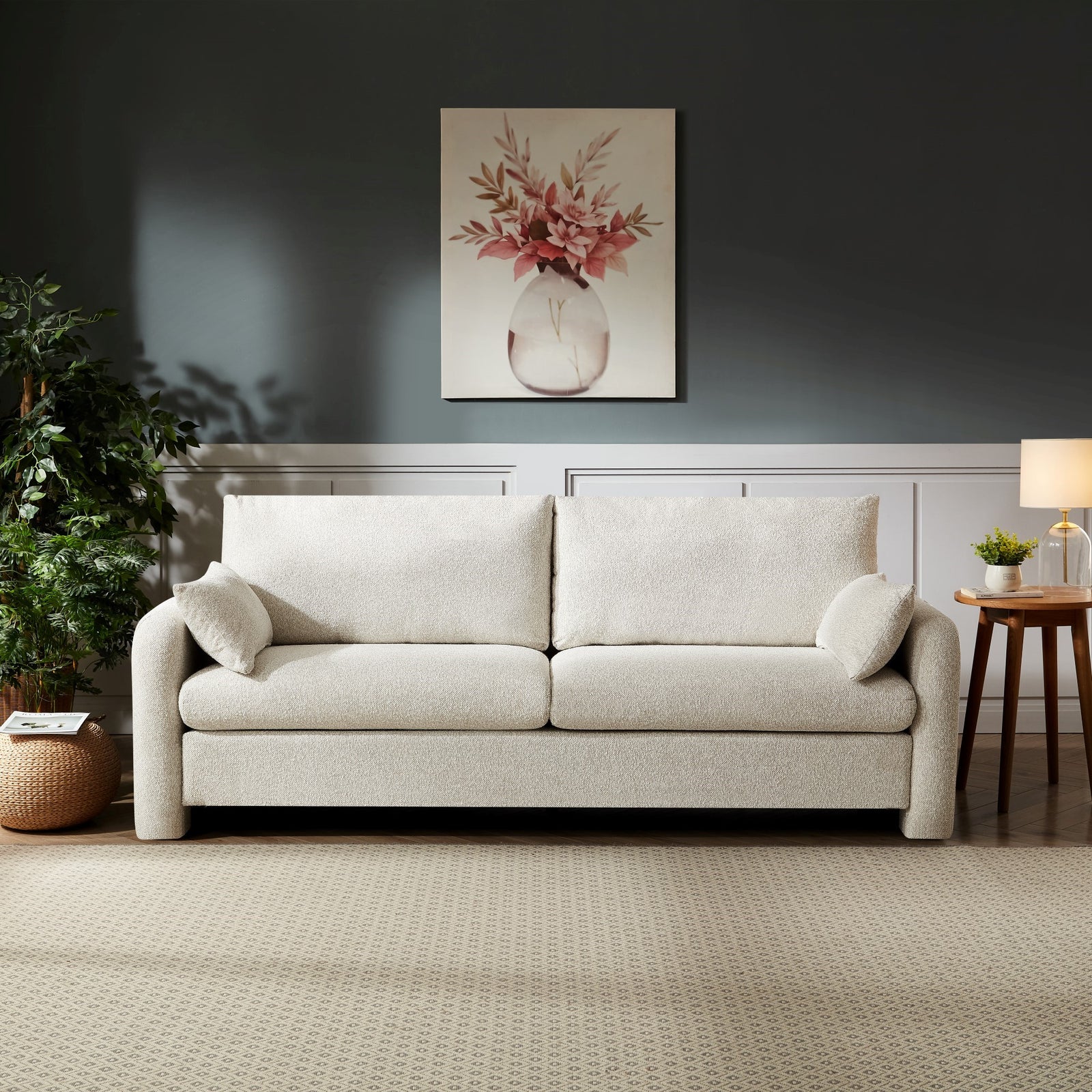 Shorewood 3 Seat Fabric Sofa | Beige