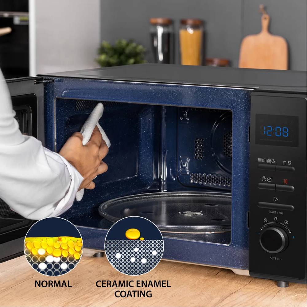 25l 4-in-1 Combination Microwave Oven – Microwave, Grill, Air Fry & Convection Baking, Black