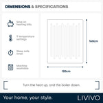 Electric Heated Blanket Chocolate Micro Fleece With 9 Heat Settings