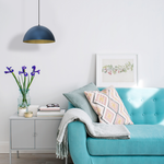 Pendant Light Beta Navy Blue/gold 1xe27 35cm
