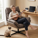 Accent Chair With 360° Swivel | Dark Brown