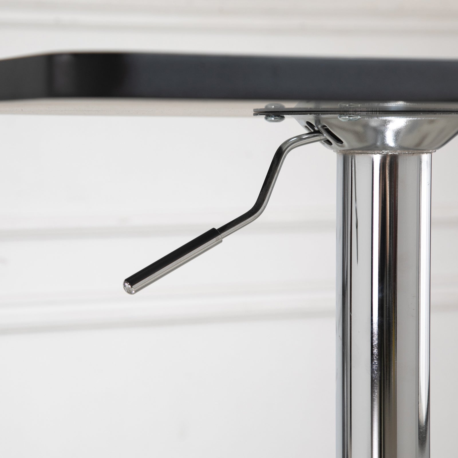 Height Adjustable Bar Table, Square Top, Metal