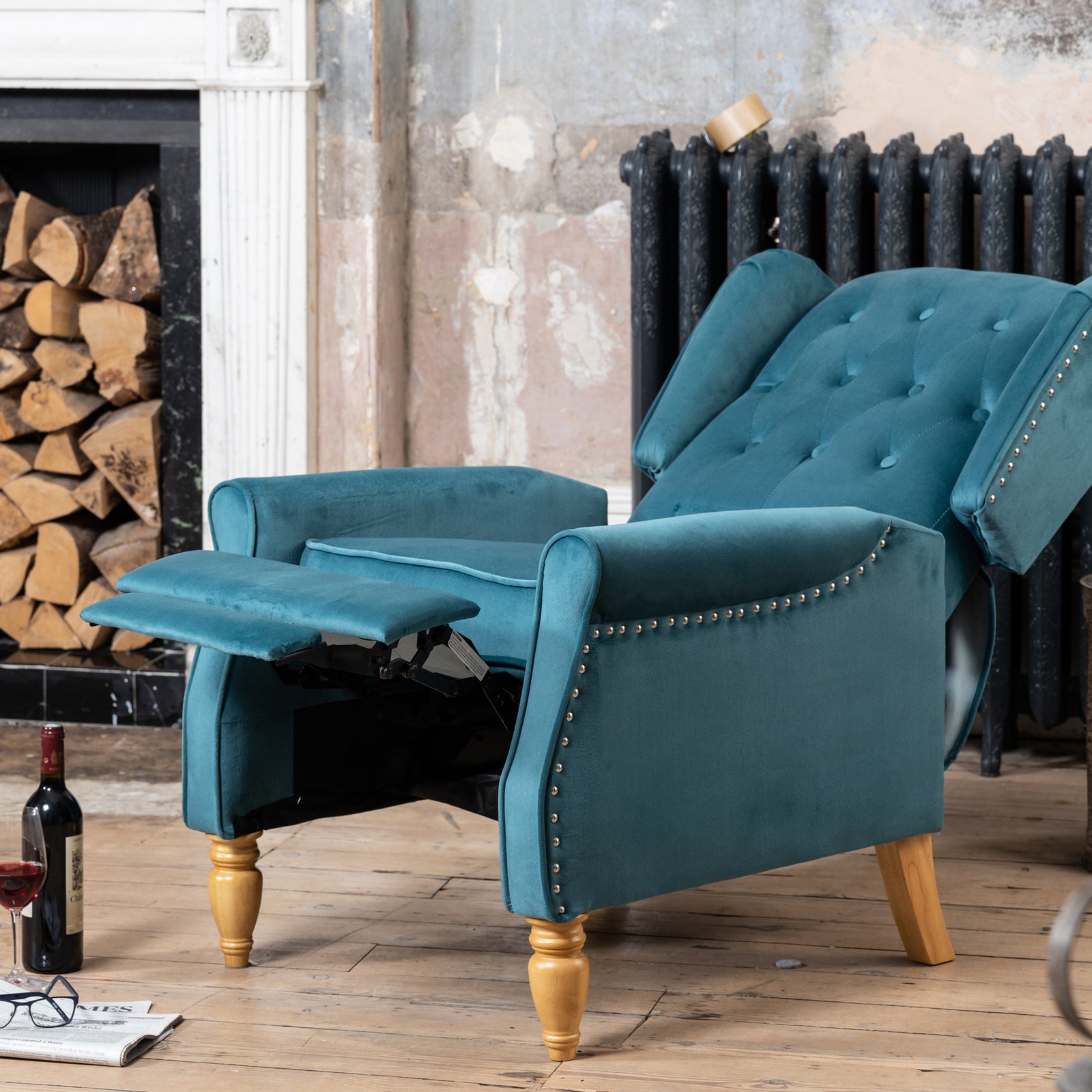 Annapoli Recliner Armchair | Teal