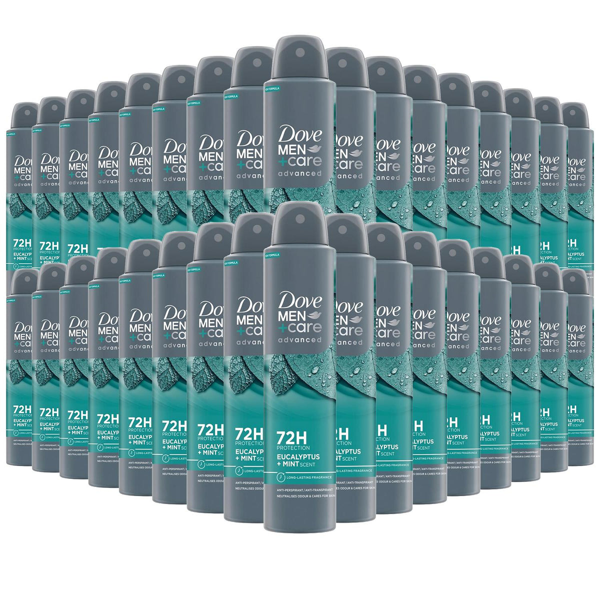Advanced Anti-perspirant Deodorant Spray Eucalyptus + Mint, 30x200ml | Set of 30