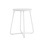 Multi Functional Stool, Small Side Table, White, Geyser Collection