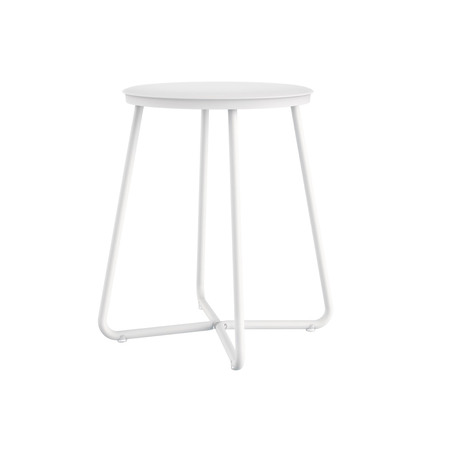 Multi Functional Stool, Small Side Table, White, Geyser Collection