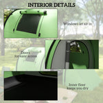 2 Room Camping Family Tent For 3-4 Man, 3000mm Waterproof | Green