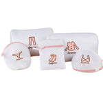 Zippered Mesh Laundry Clothes Trouser Washing Bag, White