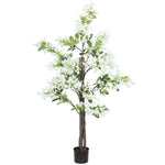 Potted 150cm Artificial Plants Honeysuckle Flower White