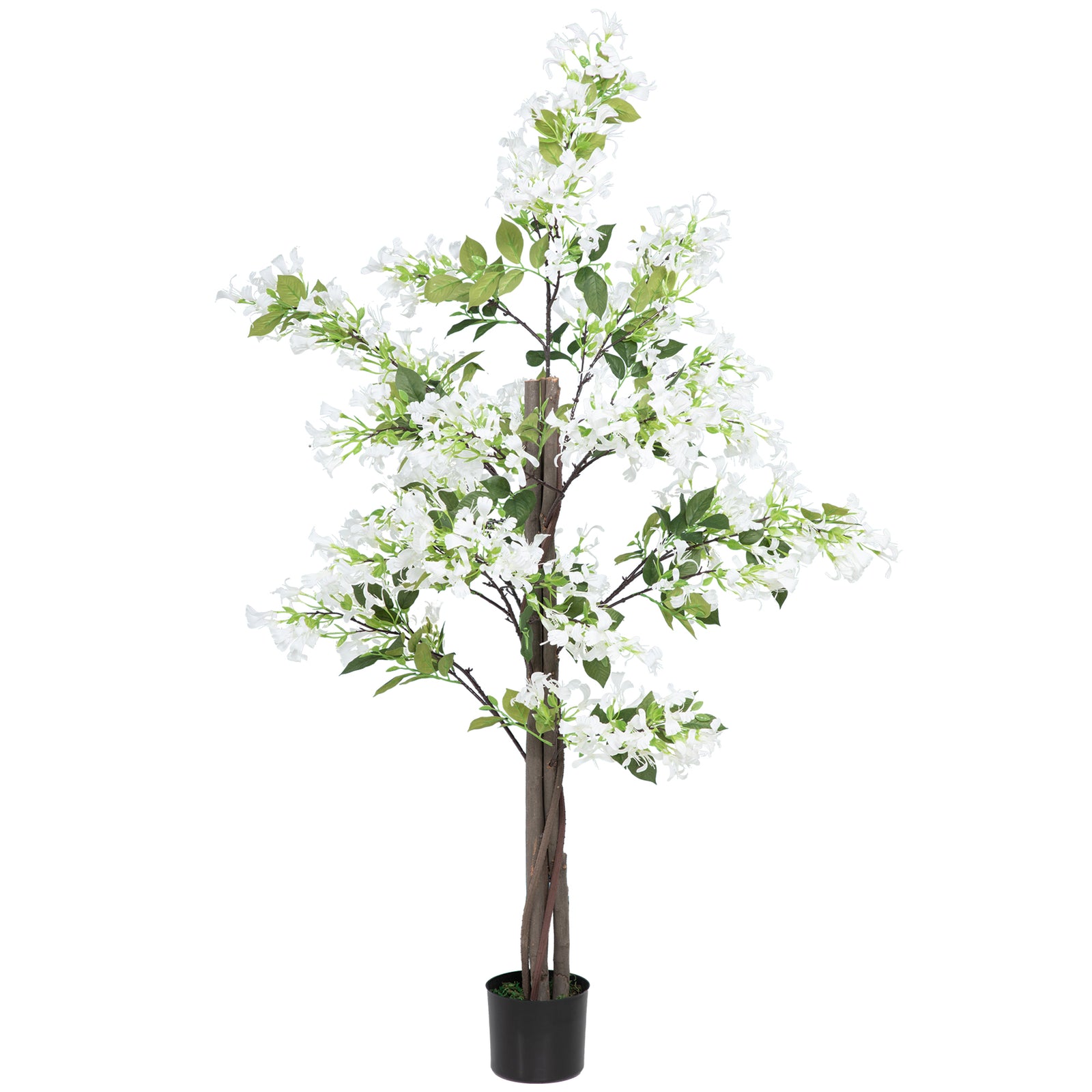 Potted 150cm Artificial Plants Honeysuckle Flower White