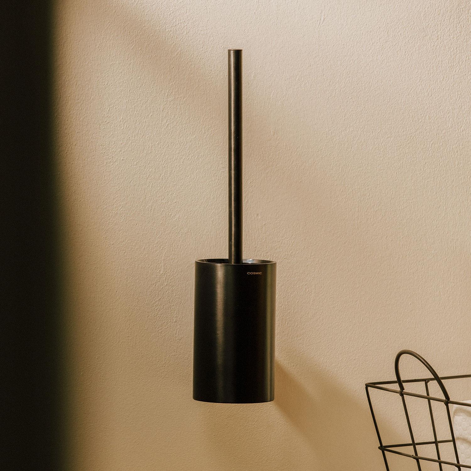 Toilet Brush, Wall-mounted, Brushed Gold Pvd, Architect S+ Collection