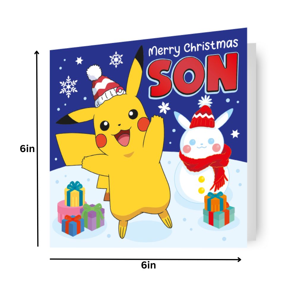 Pokemon Son Christmas Card Official Product