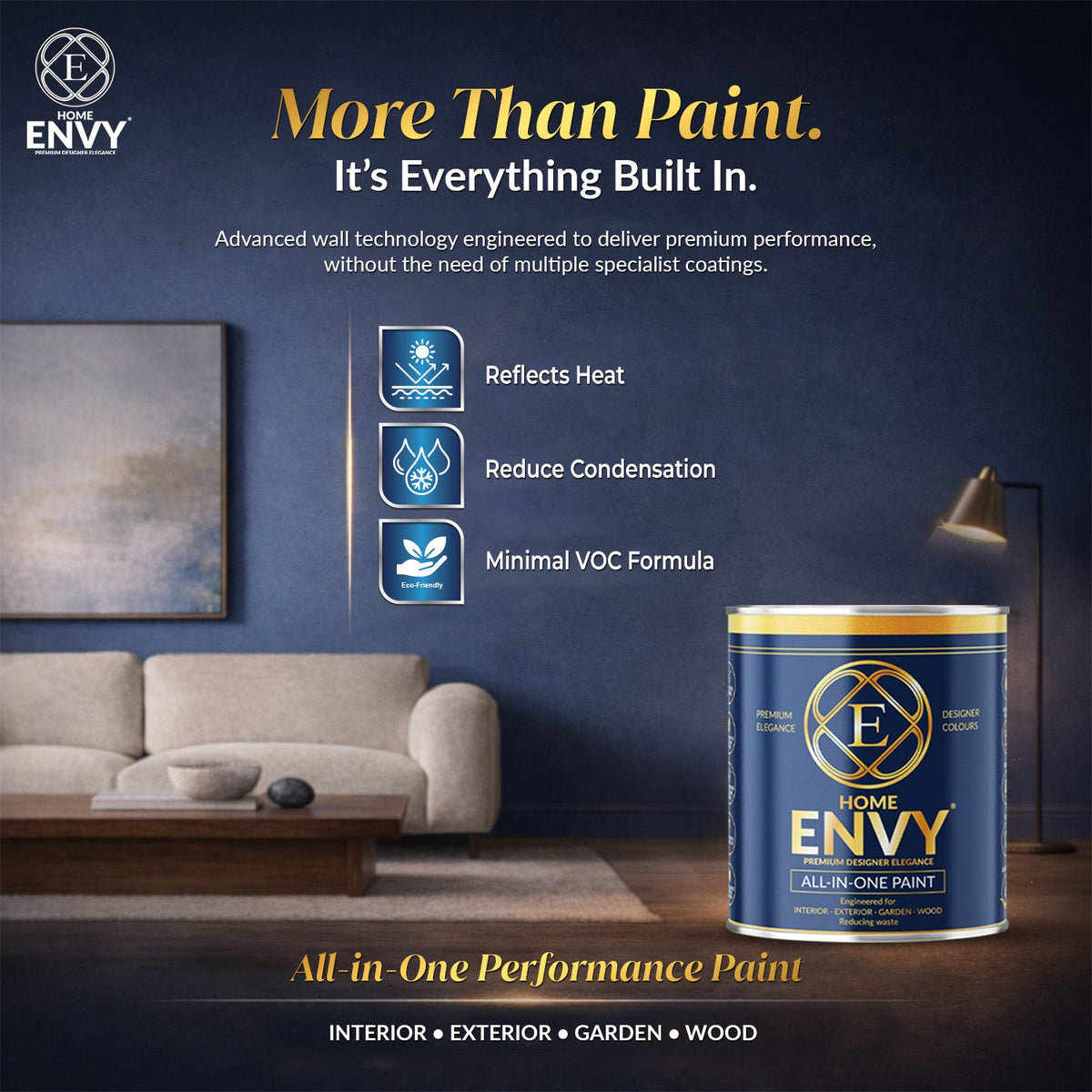 Indoor & Outdoor Multi Surface All-in-one Paint - Satin | 1L | Black Night