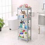 4 Layers Freestanding Plastic Corner Storage Rack For Bathroom Kitchen