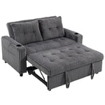 2 Seater Sofa Bed, Click Clack Pull Out Bed Settee | Charcoal Grey