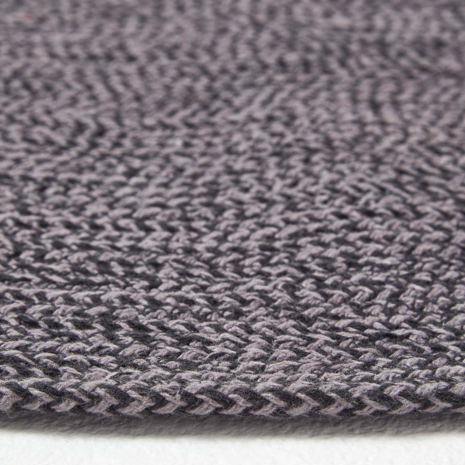 Handmade Woven Braided Rug | 120cm | Grey