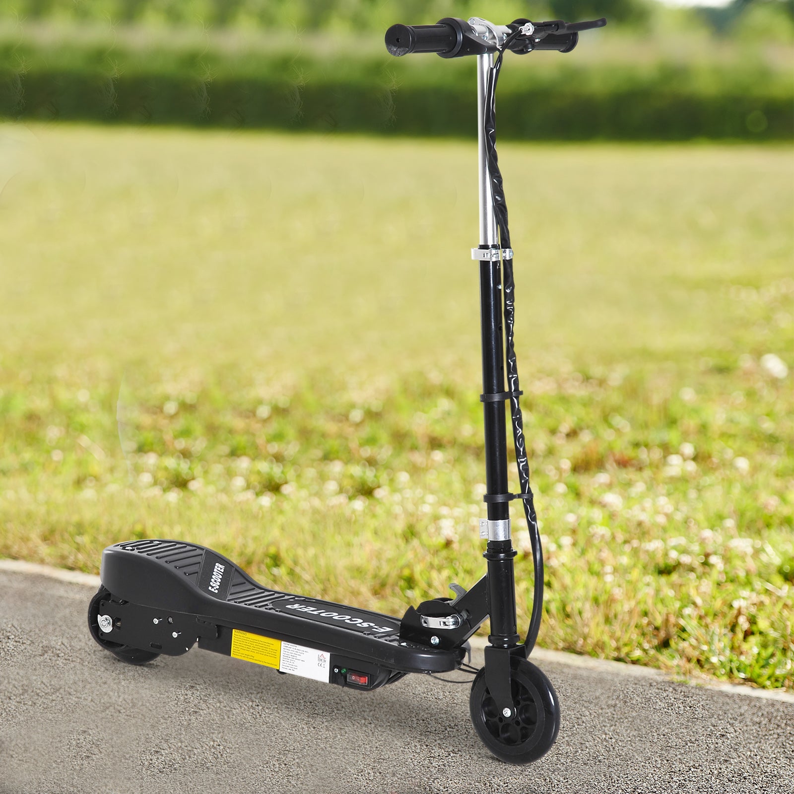 Folding Kids Electric Scooter 7-14 Adjustable Battery Power | Black