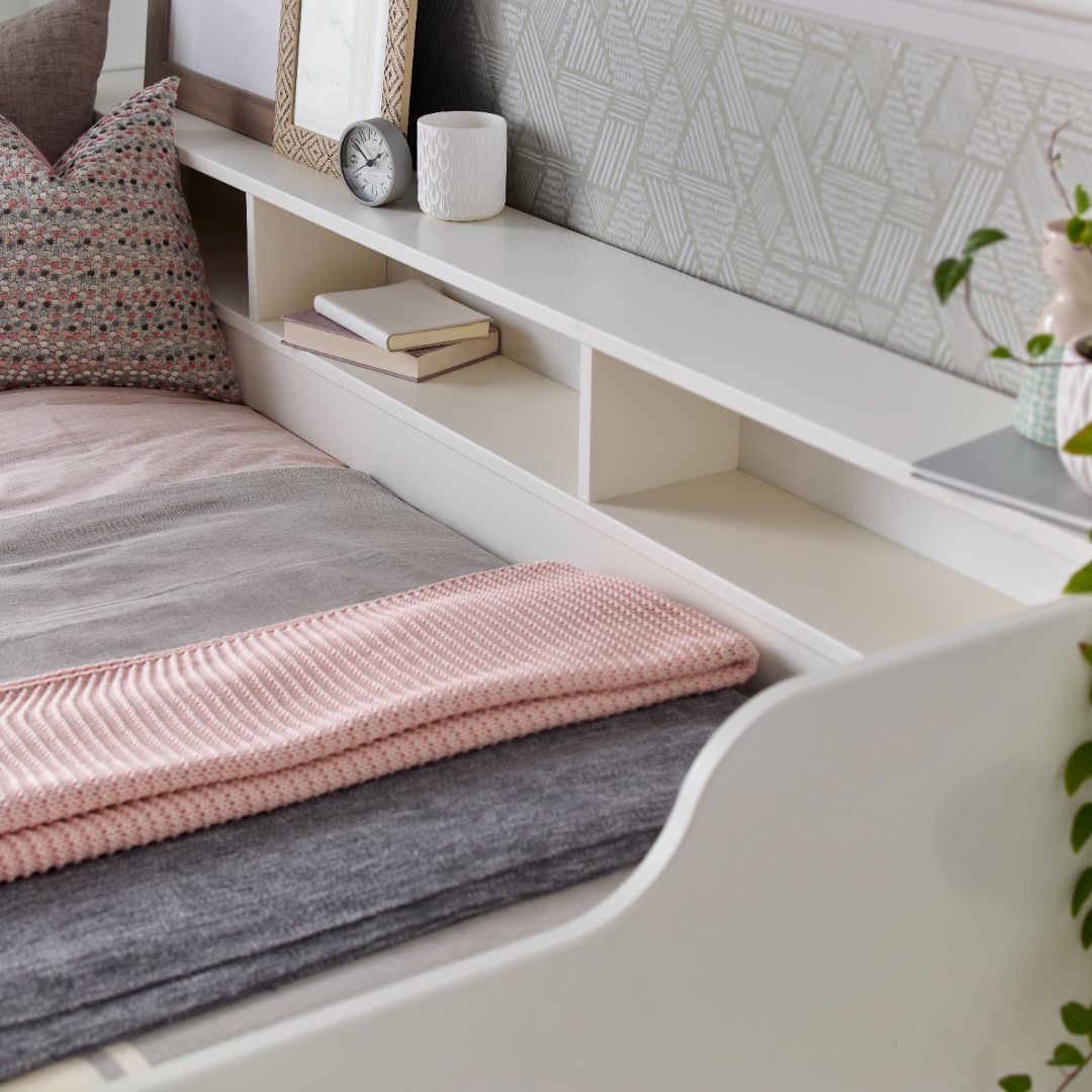 Tyler Guest Bed And Trundle With Spring Mattresses | Single | White