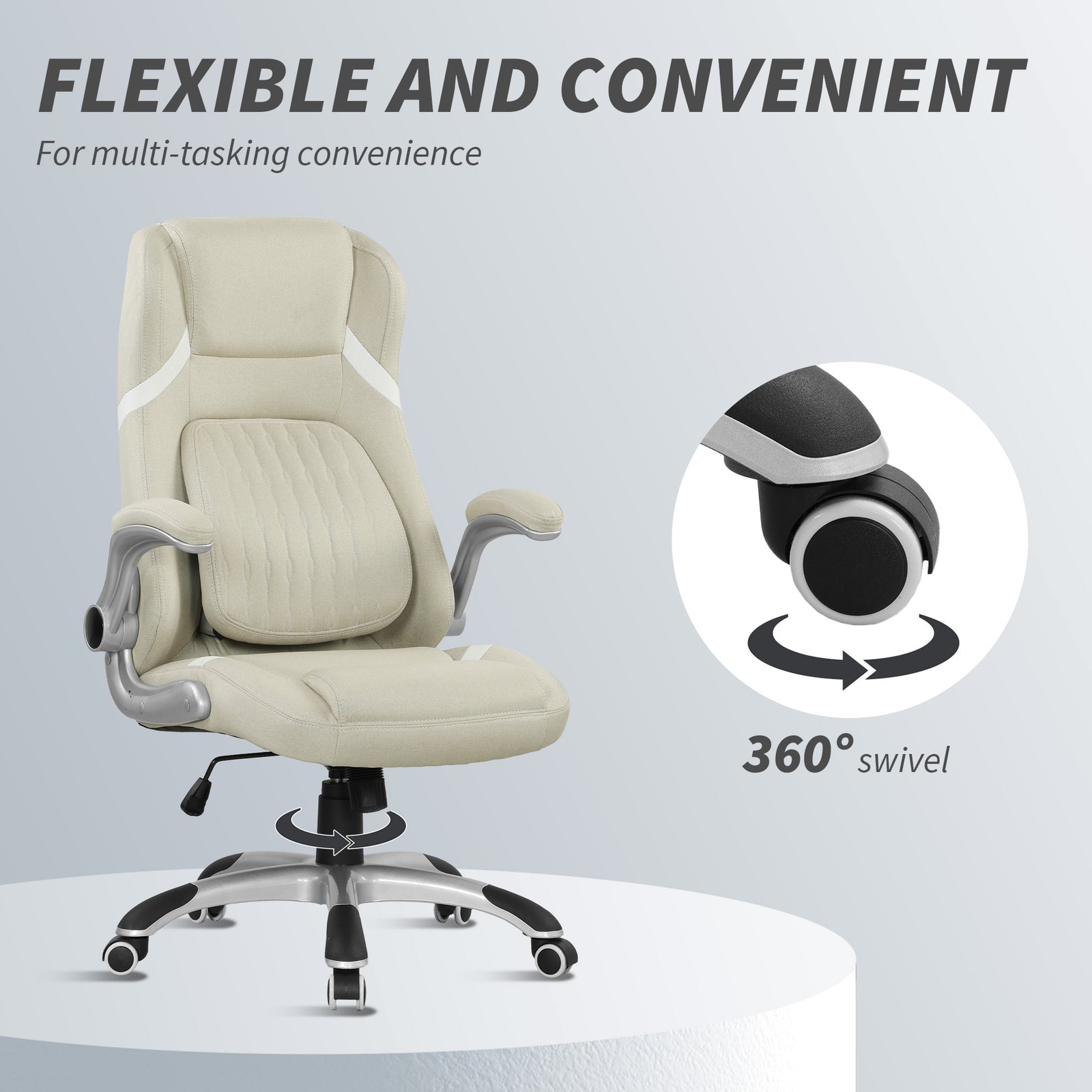 Desk Chair With Tilt Function | Beige