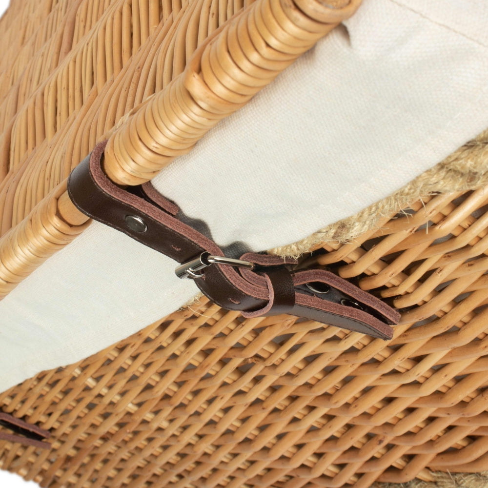 Wicker 72cm Rope Handled Trunk Picnic Basket | White