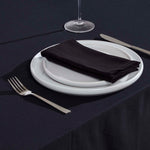 Plain Cotton Fabric 4 Napkins Set | 45cm x 45cm | Black