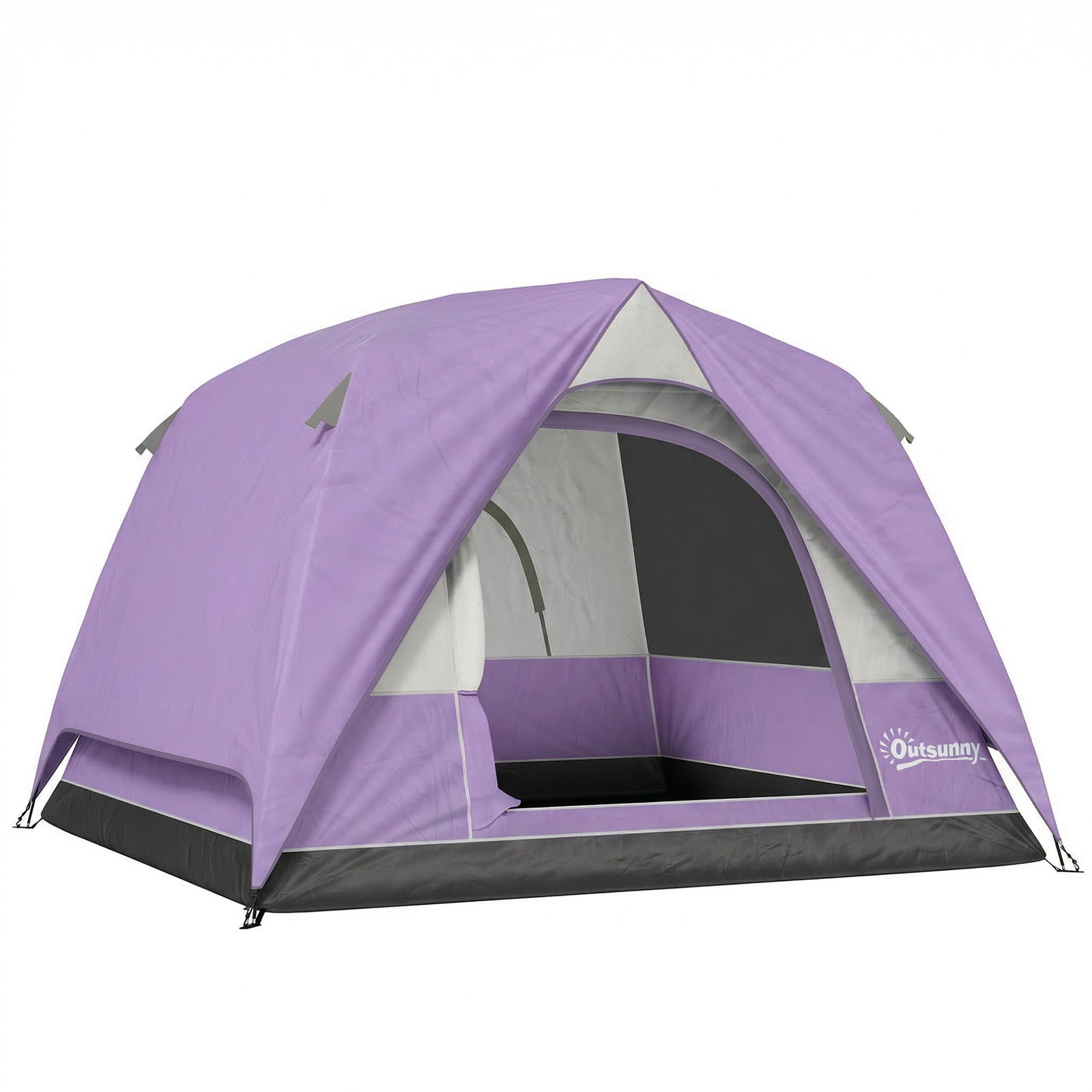 3-4 Person Camping Tent, Waterproof Tent | Purple