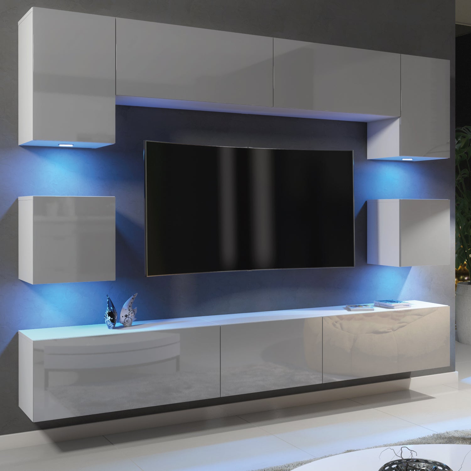 Panorama Wall Tv Unit | Grey